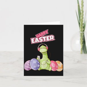 Dinosaur Say Happy Easter Premium Tri-blend  Card