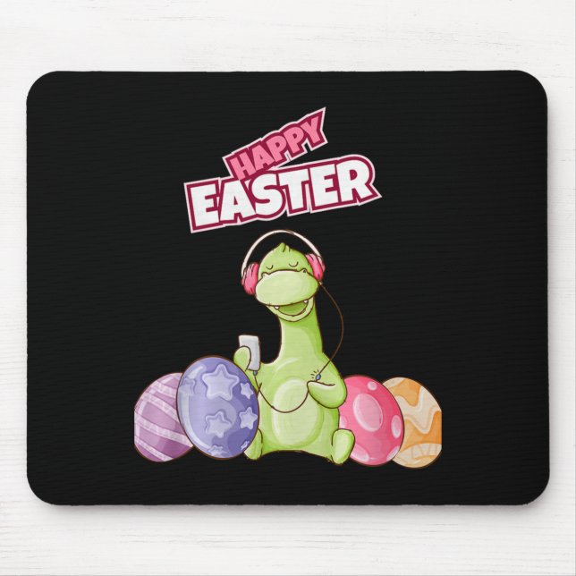 Dinosaur Say Happy Easter Premium Tri-blend  Mouse Mat (Front)