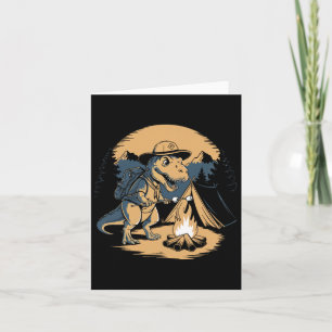 Dinosaur Scouting Camping For Kids Boys Girls Card