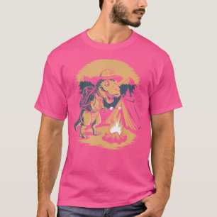 Dinosaur Scouting Camping For Kids Boys Girls T-Shirt