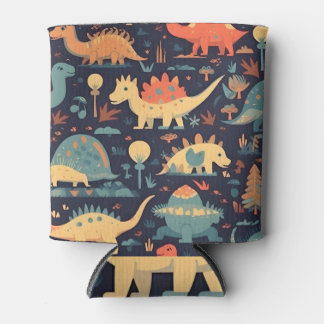 Dinosaur Seamless Pattern Can Cooler