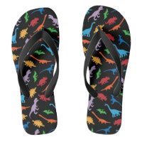 Dinosaur seven species silhouette pattern