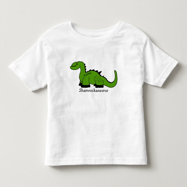 Dinosaur "Shamrockasaurus" Toddler T-Shirt (Front)