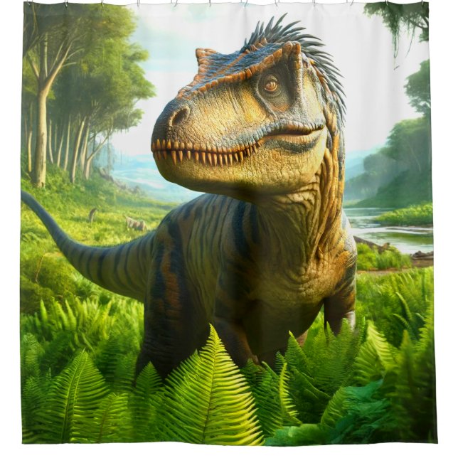 Dinosaur Shower Curtain (Front)
