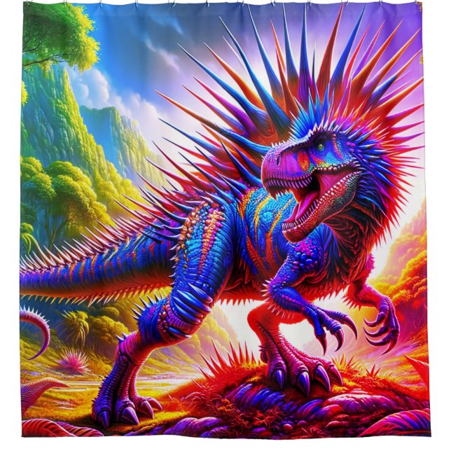 Dinosaur Shower Curtain (Front)