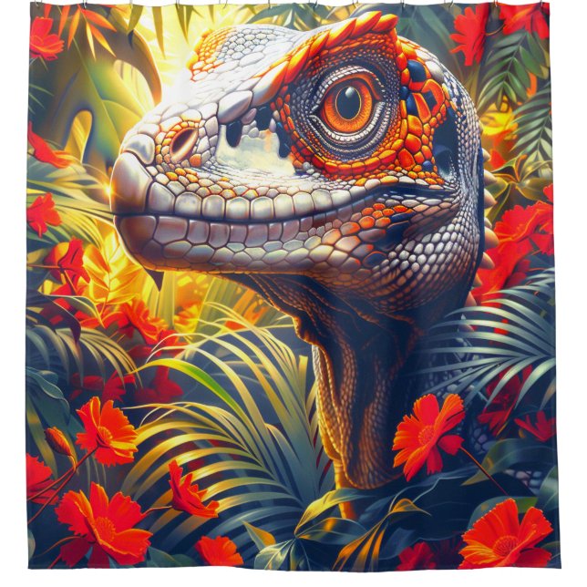 Dinosaur Shower Curtain (Front)