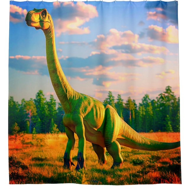 Dinosaur Shower Curtain (Front)