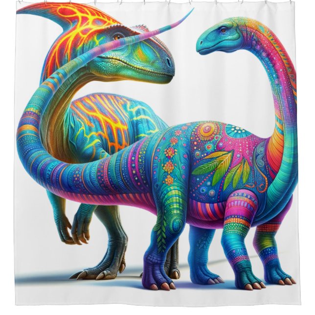 Dinosaur Shower Curtain (Front)
