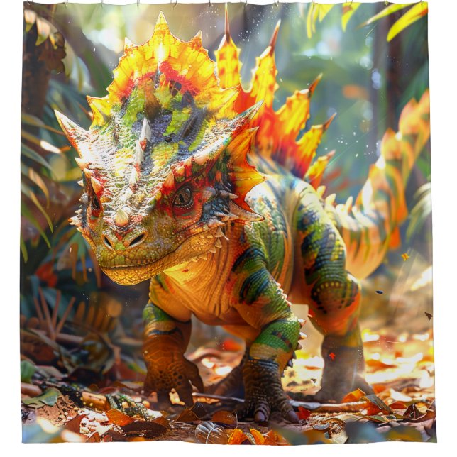 Dinosaur Shower Curtain (Front)