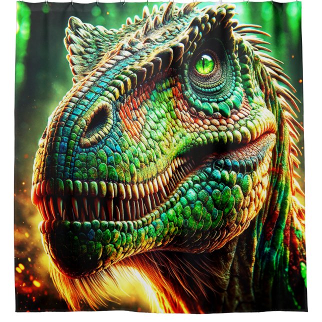 Dinosaur Shower Curtain (Front)