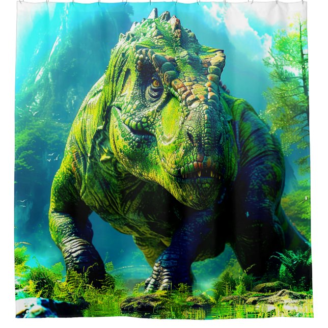 Dinosaur Shower Curtain (Front)