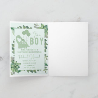 Dinosaur Shower Invitations