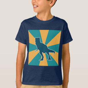 Dinosaur silhouette bold colours, dino saurus boy T-Shirt