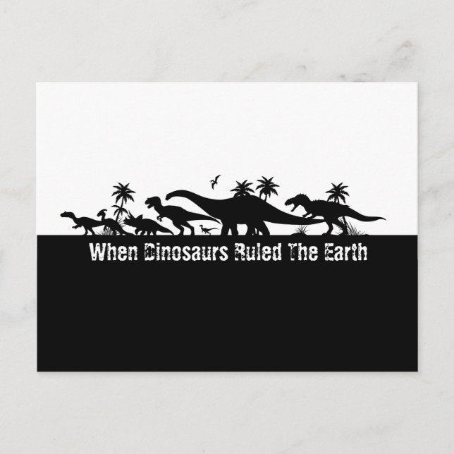 Dinosaur Silhouettes Postcard (Front)