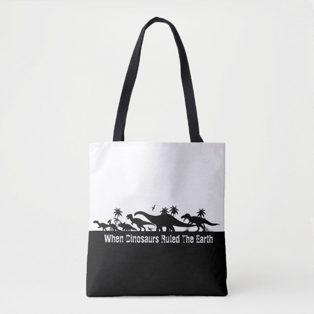 Dinosaur Silhouettes Tote Bag (Front)