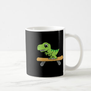Dinosaur Skateboarding Cute Skateboard Dinosaur  Coffee Mug