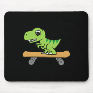 Dinosaur Skateboarding Cute Skateboard Dinosaur  Mouse Mat