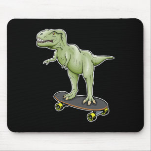 Dinosaur Skateboarding T-rex Dino Dinosaur  Mouse Mat