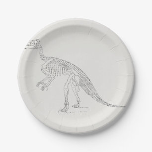 Dinosaur Skeleton Art Paper Plate