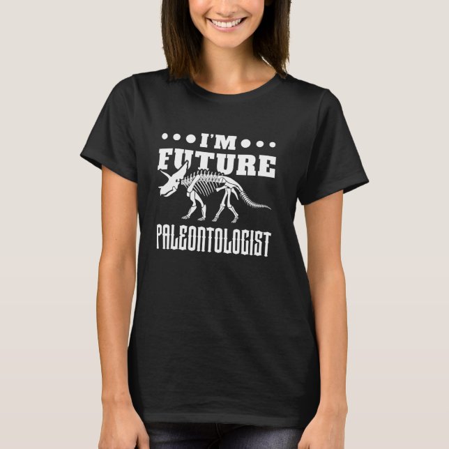 Dinosaur Skeleton Bone Dinosaur Lover Future Paleo T-Shirt (Front)