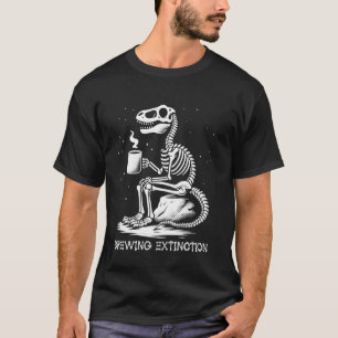 Dinosaur Skeleton Meteor Comet Asteroid Coffee Apo T-Shirt