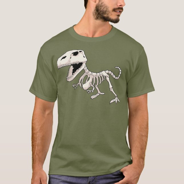 Dinosaur Skeleton Paleontologist T-Shirt (Front)
