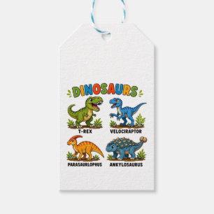 Dinosaur Species Learning for Kids Gift Tags