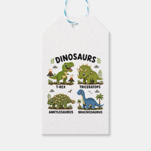 Dinosaur Species Learning for Kids Gift Tags