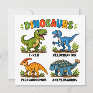 Dinosaur Species Learning for Kids Invitation