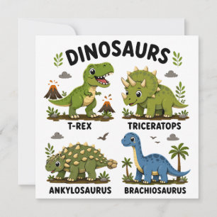 Dinosaur Species Learning for Kids Invitation