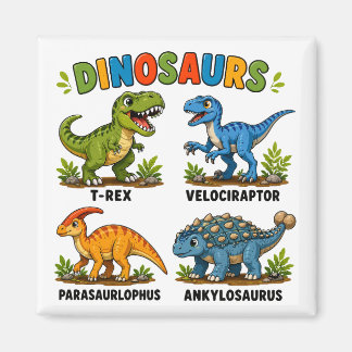 Dinosaur Species Learning for Kids Magnet