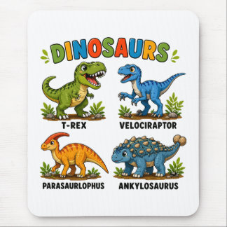 Dinosaur Species Learning for Kids Mouse Mat