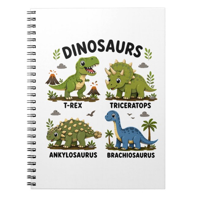 Dinosaur Species Learning for Kids Notebook (Front)
