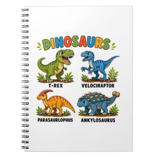 Dinosaur Species Learning for Kids Notebook