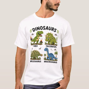 Dinosaur Species Learning for Kids T-Shirt