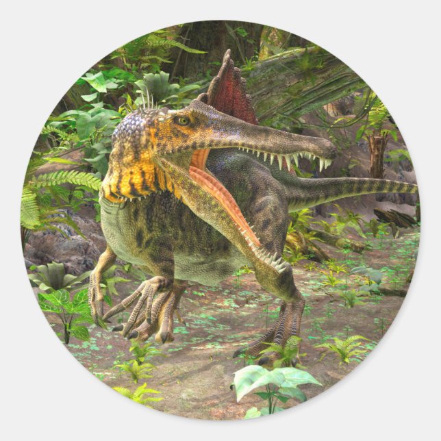 Dinosaur Spinosaurus Classic Round Sticker (Front)