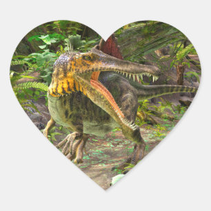 Dinosaur Spinosaurus Heart Sticker