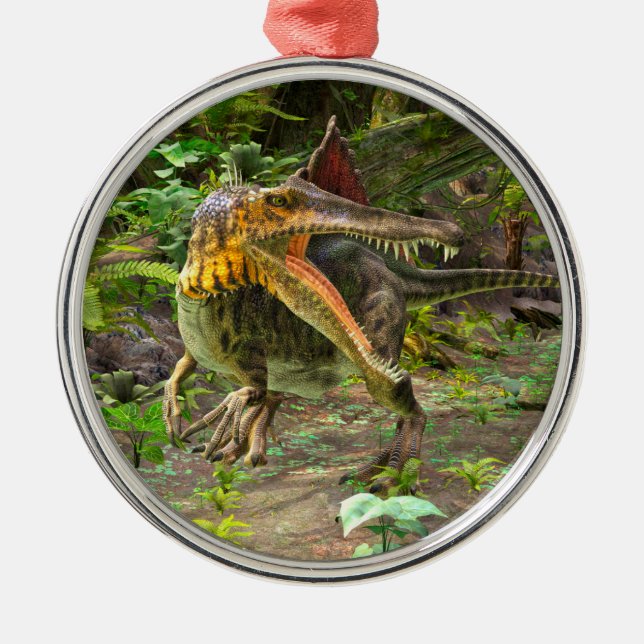 Dinosaur Spinosaurus Metal Tree Decoration (Front)