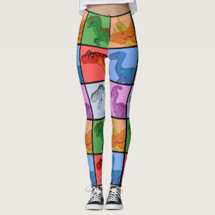 Dinosaur Squares Leggings