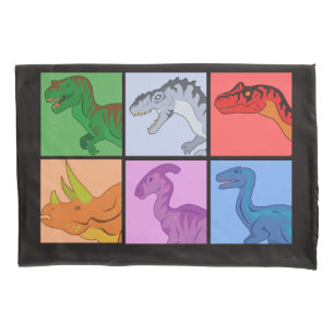 Dinosaur Squares Pillowcase