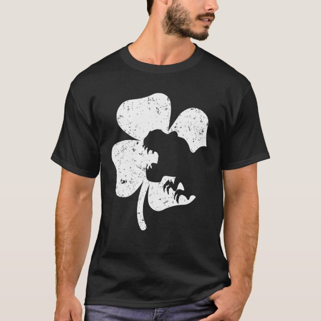 Dinosaur St Patricks Day Boys Kids Toddler Irish T T-Shirt (Front)