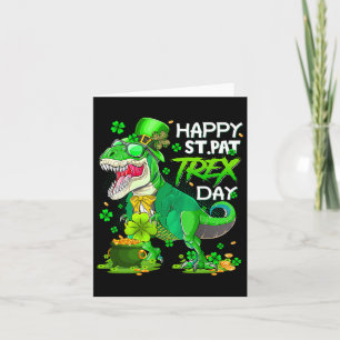 Dinosaur St Patricks Day Happy St Pat Trex T Rex B Card