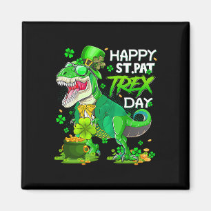 Dinosaur St Patricks Day Happy St Pat Trex T Rex B Magnet