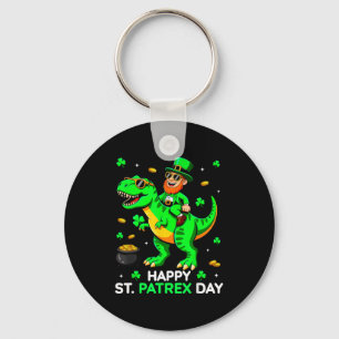 Dinosaur st patricks day leprechaun saint pattys key ring