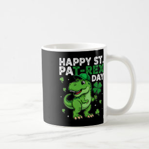 Dinosaur St Patricks Day Lucky Shamrock Irish Boys Coffee Mug
