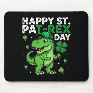 Dinosaur St Patricks Day Lucky Shamrock Irish Boys Mouse Mat
