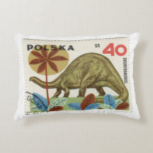 Dinosaur Stamp Accent Pillow