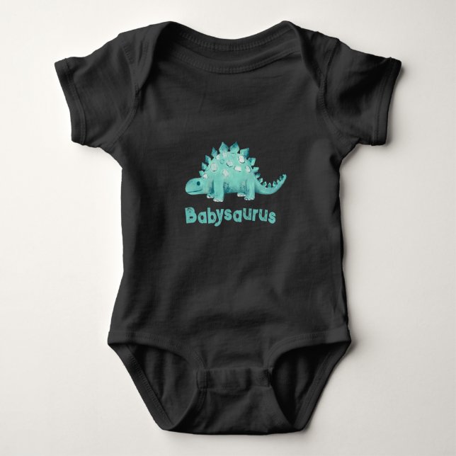 Dinosaur Stegosaurus Baby Bodysuit (Front)