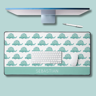 Dinosaur Stegosaurus First Name Desk Mat