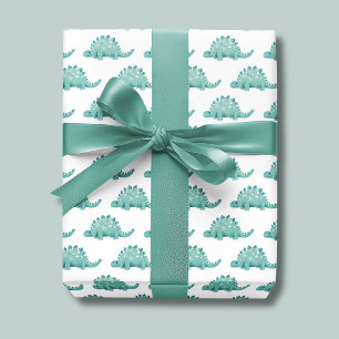 Dinosaur Stegosaurus Kids Birthday Wrapping Paper Sheet